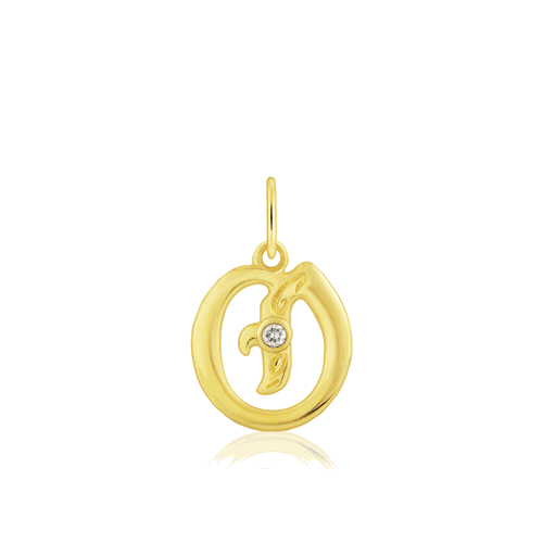 Diamond Initial "O" Pendant