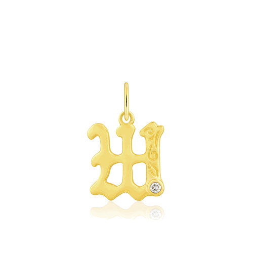 Diamond Initial "W" Pendant