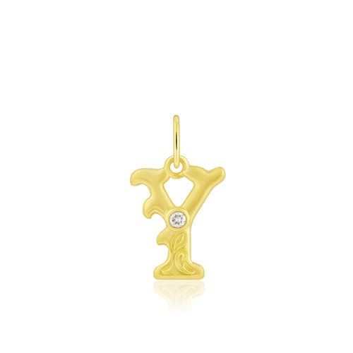 Diamond Initial "Y" Pendant, Hawaiian Inspired  Pendant, ILP-51Y