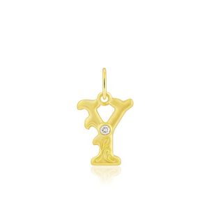 Diamond Initial "Y" Pendant, Hawaiian Inspired  Pendant, ILP-51Y