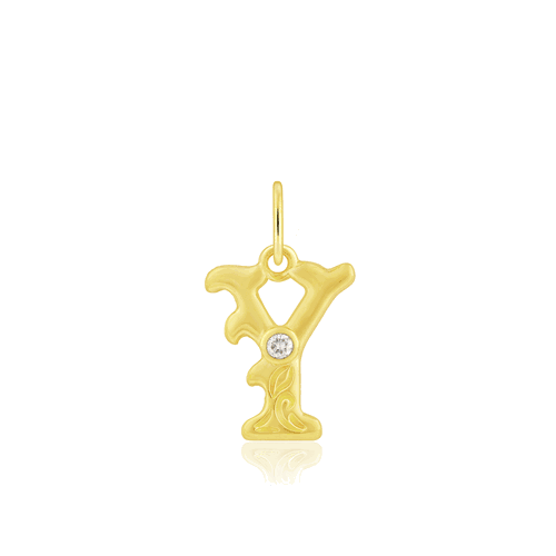 Diamond Initial "Y" Pendant