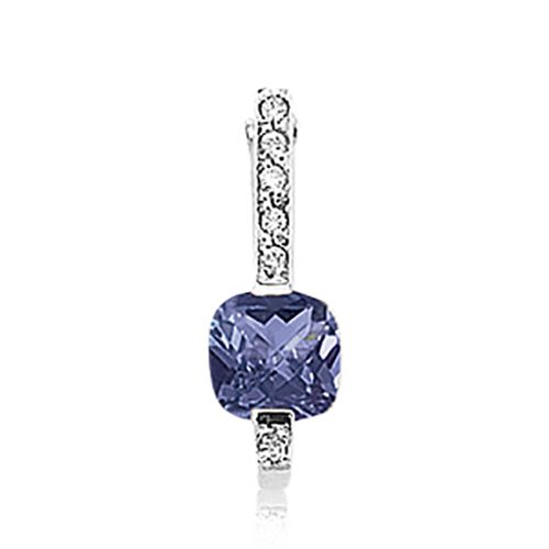 Diamond & Iolite Pendant - 14K White Gold - 80219IOWG
