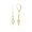 Diamond Leaf Lever back Earrings, Hawaiian Inspired  Earrings, FME-0038