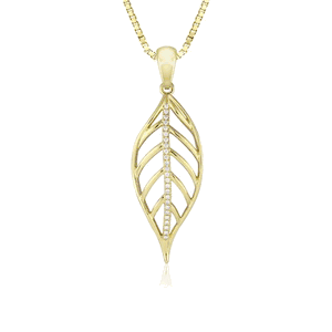 Diamond Leaf Pendant 38mm