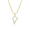 Diamond Outline 'Oahu Island Pendant, Hawaiian Inspired  Pendant, HIP-0064/YG