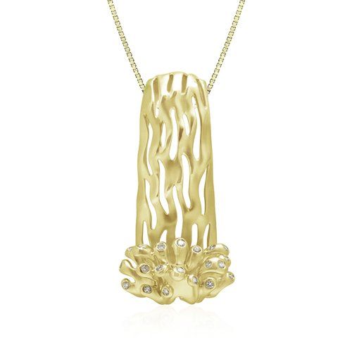 Diamond Waterfall Pendant, Hawaiian Inspired Pendant, WFP-0024