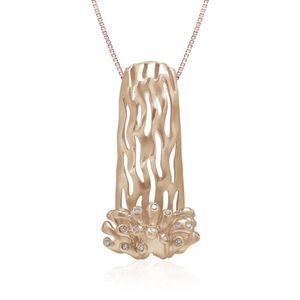 Diamond Waterfall Pendant, Hawaiian Inspired  Pendant, WFP-0024/ RG