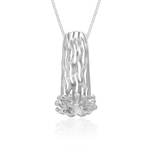 Diamond Waterfall Pendant, Hawaiian Inspired Pendant, WFP-0024/ WG