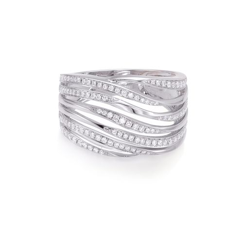 Diamond Wavy Ring