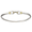 Diamonds Cable Bracelet - Sterling Silver & 14K Gold 3.5mm 6 Inch