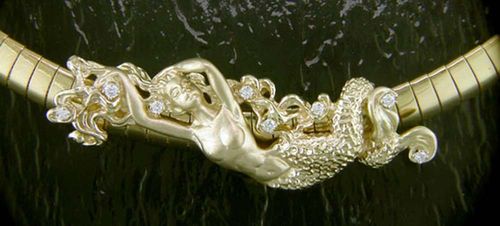 Diamonds Mermaid Slide 20TW- 14K Gold  - SD-MS010