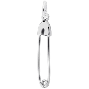 Diaper Pin Charm Sterling Silver - 10-2221-0-SS