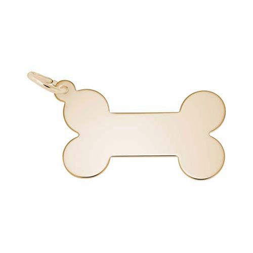 Dog Bone Charm 14K Gold - 10-1986-0-14K