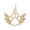 Dog Paw Charm  W/wings- Gold Plated-10-1122-0-GP