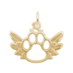Rembrandt Paw W/wings Charm - Gold Plated - 10-1122-0-GP