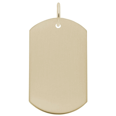 Dog Tag Satin Finish Charm