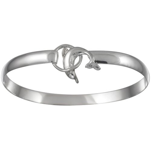 Dolphin Circle Hook Bracelet - Sterling Silver 6mm 8.5 Inch