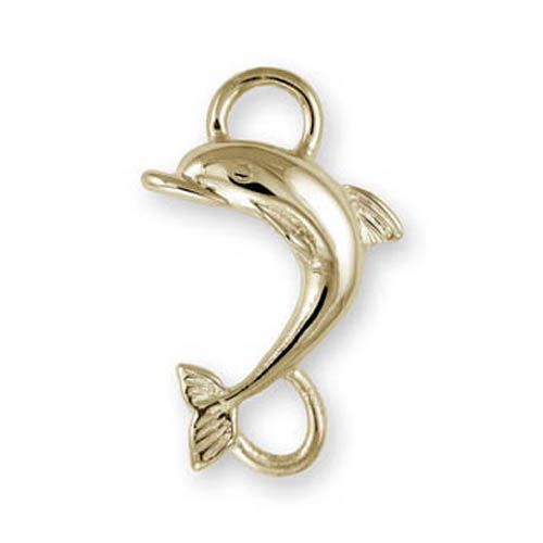 Dolphin Bracelet Clasp - 14K Yellow Gold