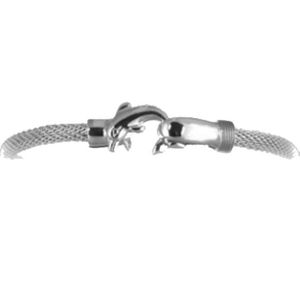 4mm Dolphin Hook Mesh Hook Bracelet 7.5  - S4MEDOL75