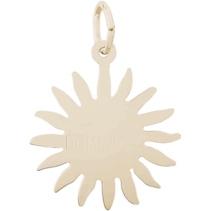 Dominica Sun Large Charm - 10K Gold