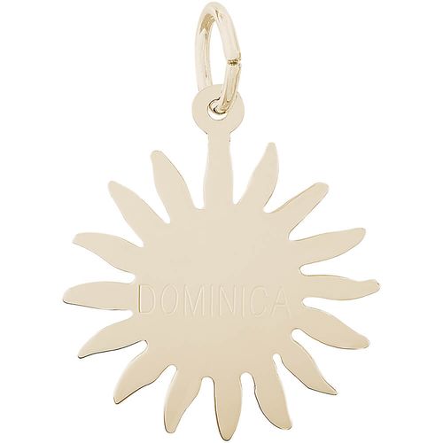 Dominica Sun Large Charm - 10K Gold
