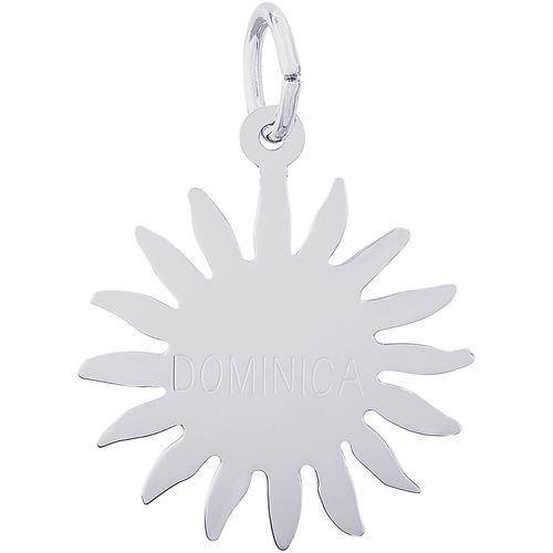 Dominica Sun Large Charm - Sterling Silver