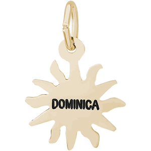 Dominica Sun Small Charm - 14K Gold