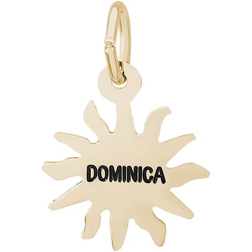 Dominica Sun Small Charm - Gold Plated