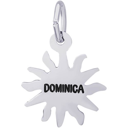 Dominica Sun Small Charm - Sterling Silver