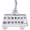 Double Decker Bus Charm Silver - 10-8149