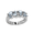 Double Linear Aqua Ring - 14K White Gold Size 7