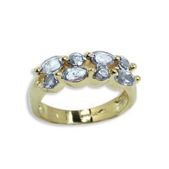 Double Linear Yellow Gold Rings