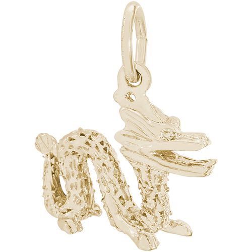 Dragon 3 Dimensional Charm - 10K Gold - 10-1518-10kg