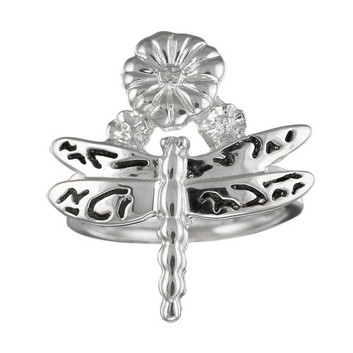 Dragonfly Ring - Sterling Silver Size 8.0