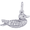 Duck Bird Charm White Gold - 10-6598