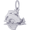 Electric Saw Charm White Gold - 10-8198