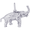 Elephant Charm Silver - 10-0547