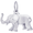 Elephant Charm White Gold - 10-0247