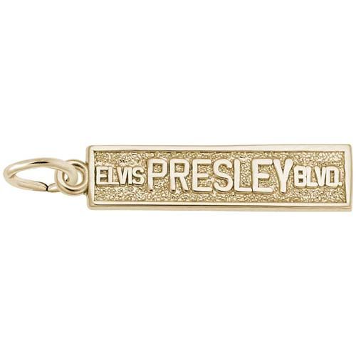 Elvis Presley Blvd Charm 14K Gold - 10-5223-0-14K