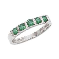 Emerald White Gold Rings