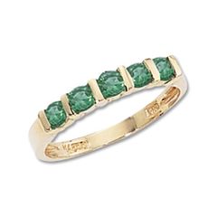 Emerald Yellow Gold Rings