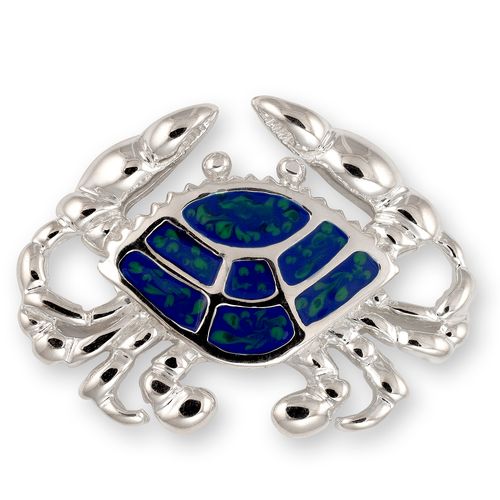 Enamel Crab Bracelet Clasp - Sterling Silver