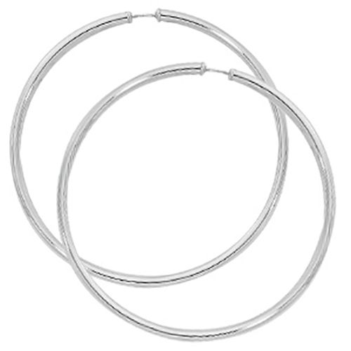 Endless Wire Tube Hoop Earrings - Sterling Silver - 63-374