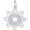Engineer Symbol Charm White Gold - 10-3532