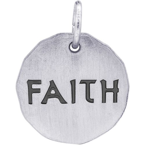 Faith Charm Tag - Sterling Silver - 10-8438