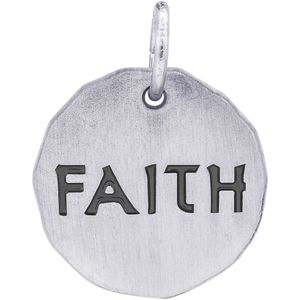 Faith Charm Tag - Sterling Silver - 10-8438