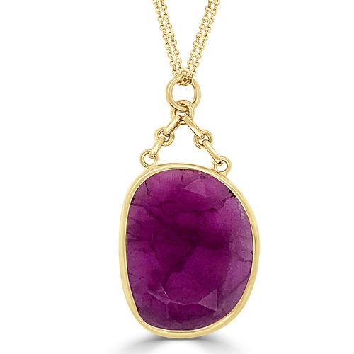 Fancy Shape Amethyst Polish Pendant