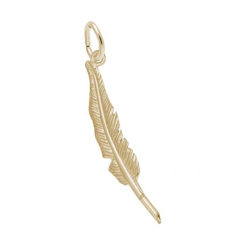 Feather Pen Charm - 10K Gold - 10-2337-10kg