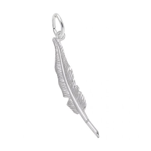 Feather Pen Charm - 14K White Gold - 10-2337-wg