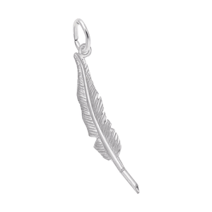 Feather Pen Charm - Sterling Silver - 10-2337-s